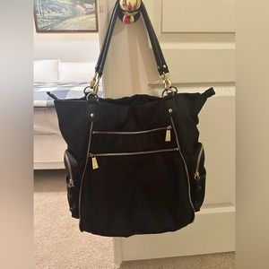 Olivia + Joy Black Laptop Tote Bag Large